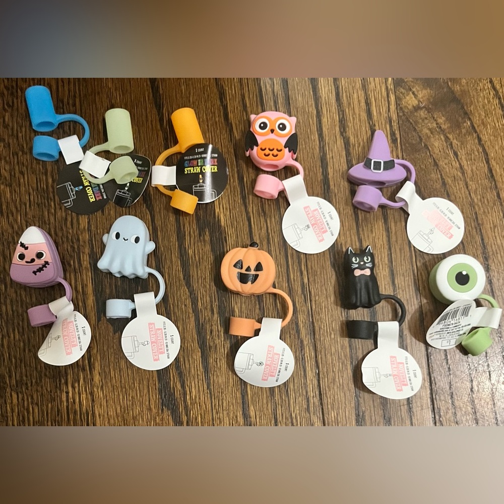 New Target Bullseye Playground Halloween Assorted Stanley Straw Toppers